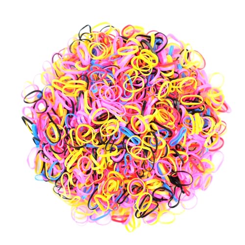 Cooetr Gomas pelo Bebe, Gomas Pelo, 1000 Piezas Gomas de pelo Elástico Banda para Niñas Bebés Niñas Pequeñas de pelo Peinado de Boda y Más