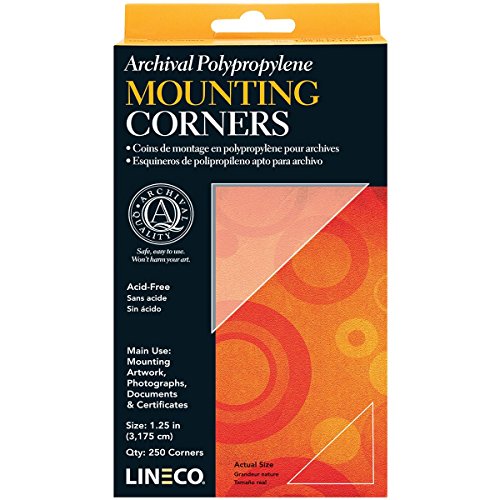 Lineco Polypropylene Photo Mounting Corners 256/Pkg-Clear 1.25"
