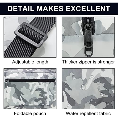 Image of HOLYLUCK Foldable Travel Duffel Bag For Women & Men Luggage Great for Gym (arctic camo)