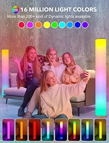 2 Pack Corner Floor Lamp,Color Changing Floor Lamp With Smart App And Button Control, Newest High Brightness Dimmable Led Floor Lamp With Music Sync For Living Room Bedroom Gaming Room Decoration #TOP5