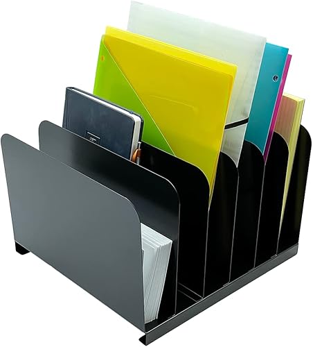 Huron Organizador de escritorio vertical, 6 compartimentos