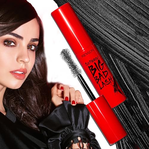 Image of Revlon So fierce Big Bad lash mascara for volumized, and lifted Lashes, Upto 24Hr Wear, Blackest Black, 0.35oz (Pack of 2)