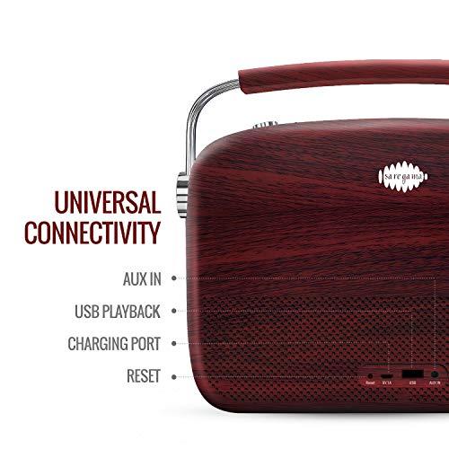 Image of Saregama Carvaan Premium - Portable Music Player with 5000 Preloaded Songs, FM /BT /AUX (Cherrywood Red)