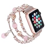 Schöne und beeindruckende handgefertigte Perle Bead Uhrenarmband. Dies kann eine einzigartige Geschenkidee für jeden Anlass sein: Weihnachten, Geburtstag, Valentinstag etc.Dieses Bandband streckt sich an, also wird es um Ihr Handgelenk herumliegen;