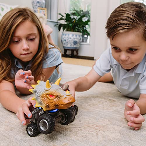 image for Maxx Action Dyborg Vehicles - Small Dinosaur Cars for Kids | Lights, S