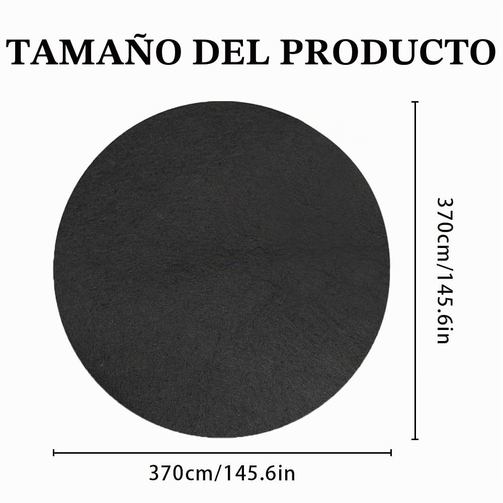 Base de Piscina Redonda, Revestimientos Redondos para Piscinas Elevadas, Almohadilla para Revestimiento de Piscina, para Piscinas sobre El Suelo, Alfombrilla Fieltro Absorbente Agua(Negro)