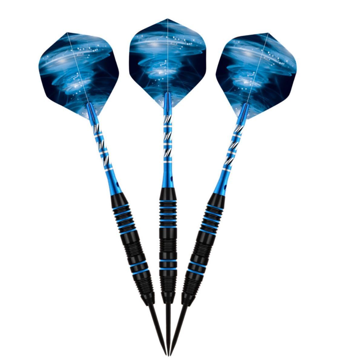 HRLORK 3 Packs Darts Set Professional Darts Set Steel Tip Darts Aluminum Shafts Darts Stems and Flights with 3 White Spare Shafts and Darts Case- Blue - Image 4