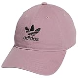 adidas Originals Men's Relaxed Fit Strapback Hat, Magic Mauve Purple/Black, One Size