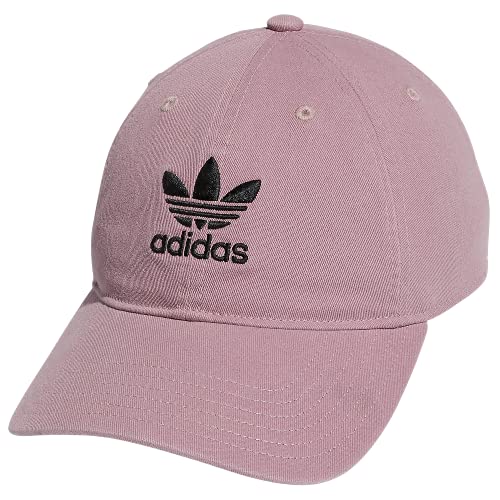 adidas Originals Men's Relaxed Fit Strapback Hat, Magic Mauve Purple/Black, One Size