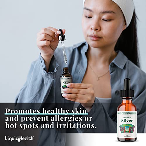 Liquidhealth 2 Fl Oz -2 Pack Colloidal Silver Drop Shot Liquid 10Ppm Supplement Droppers Relief For Skin, Wounds, Itching, Scratches, Eyes And Ears #TOP2