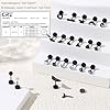 Diamday 21Paar Ohrstecker Chirurgenstahl Piercing Ohrringe Damen Herren Set Medizinische Flatback Hypoallergen Helix Tragus Knorpel Edelstahl #3