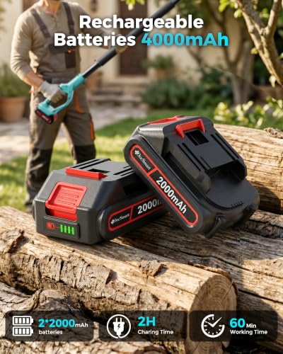 Image of 8 inch Electric Pole Saws for Tree Trimming, 1000W Brushless Motor