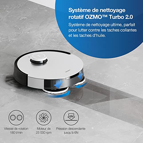ECOVACS DEEBOT X1 TURBO Aspirateur Robot 5000 Pa, avec station d'auto-nettoyage, Nettoyage automatique de serpillière, Remplissage automatique de réservoir, Évitement d'obstacles, Commande vocale YIKO - Image 7