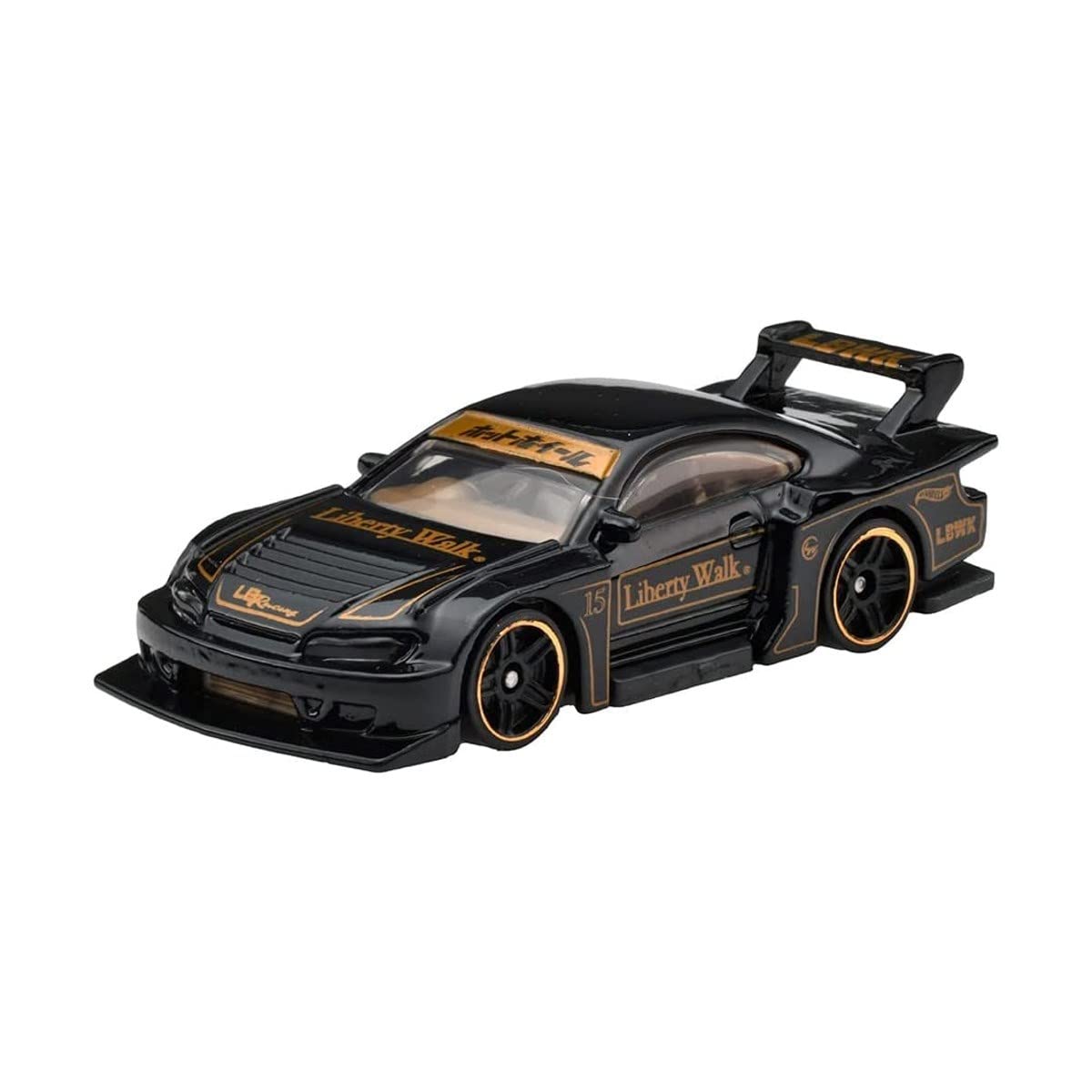Hot Wheels Silhouettes 黒ミニカー Hot Wheels Liberty Walk LBWK (black) Silhouette Nissan