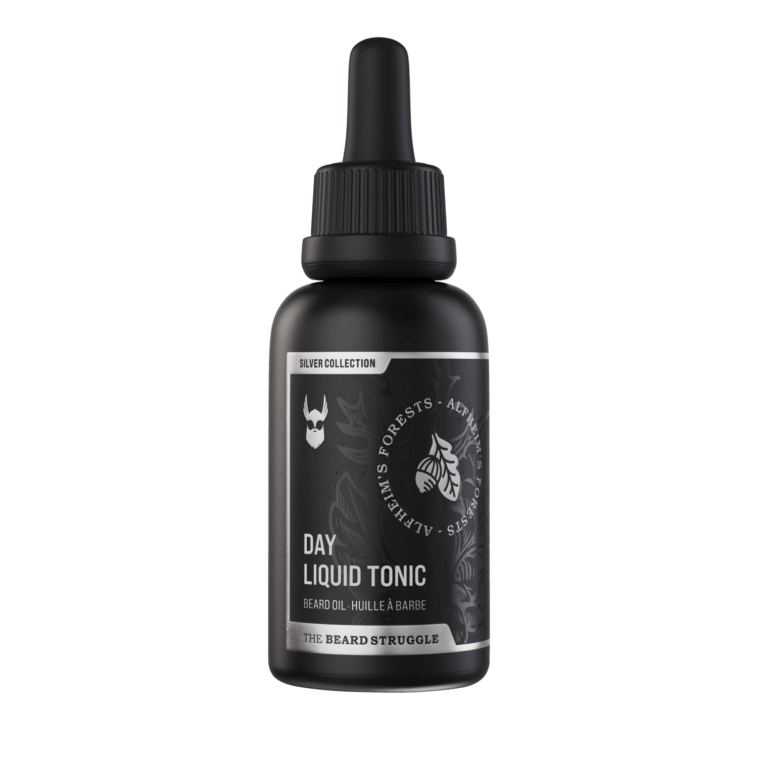 The Beard StruggleDay Liquid Tonic Beard Oil - Silver Collection (Alfheim's Forests) - Beard Oil for Men - Moisturize, Softens Hair, Reduces Itch - Day Time Beard Growth Oil (30 ml)