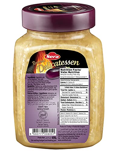 Sera Roasted Delicatessen Roasted Eggplant 23 Oz | Ready to Serve Precooked Eggplant | Smokey Flavor | Perfect for Grilling, Vegetables, Meats, Sandwiches! | Kosher (2 PACK) - Thumbnail 2