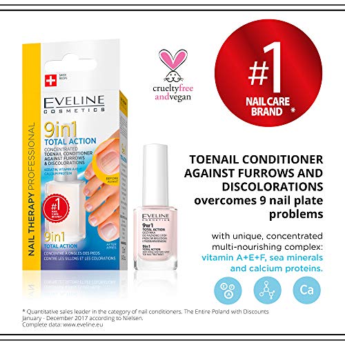 Eveline Cosmetics Konzentriert Nagel Serum für Fußnägel Total Action 9in1 | 12 ml | Nagelpflege und Behandlung gegen… – Bild 3