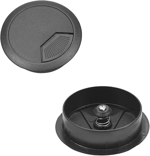 Miniatura 10 de MroMax Ojales de escritorio de plástico de 2.36 pulgadas (2.362 in), cubierta para cables de escritorio, organizador de cables para el hogar,