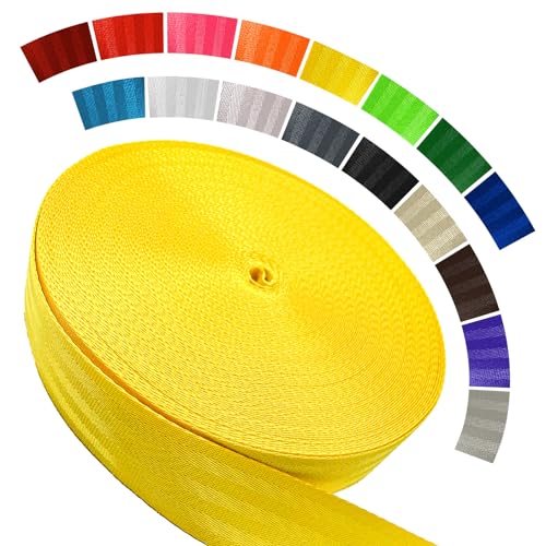 Image of Polyester Webbing Strap 16+Colors - 1 inch&1.5 inch&1.9 inch - 16.5 25 33 55 Yards Heavy Duty Webbing Roll, Flat Webbing Strap for Indoor&Outdoor Gear, Climbing, DIY Crafting, Repairing