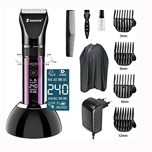 Haarschneider Professioneller Haarschneider 240 Minuten Arbeitszeit Präzisionsschneider Männer Friseur Trimmmaschine Advanced Ceramics LCD