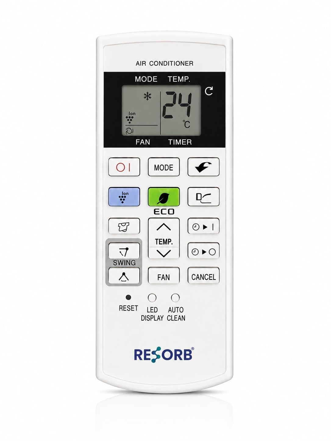 AC Remote Compatible with Sharp Air Conditioner Models CRMC-A876JBEZ for 1 Ton 1.5 Ton 2 Ton Split & Window AC with Eco Mode Swing Timer Functions White RE156A