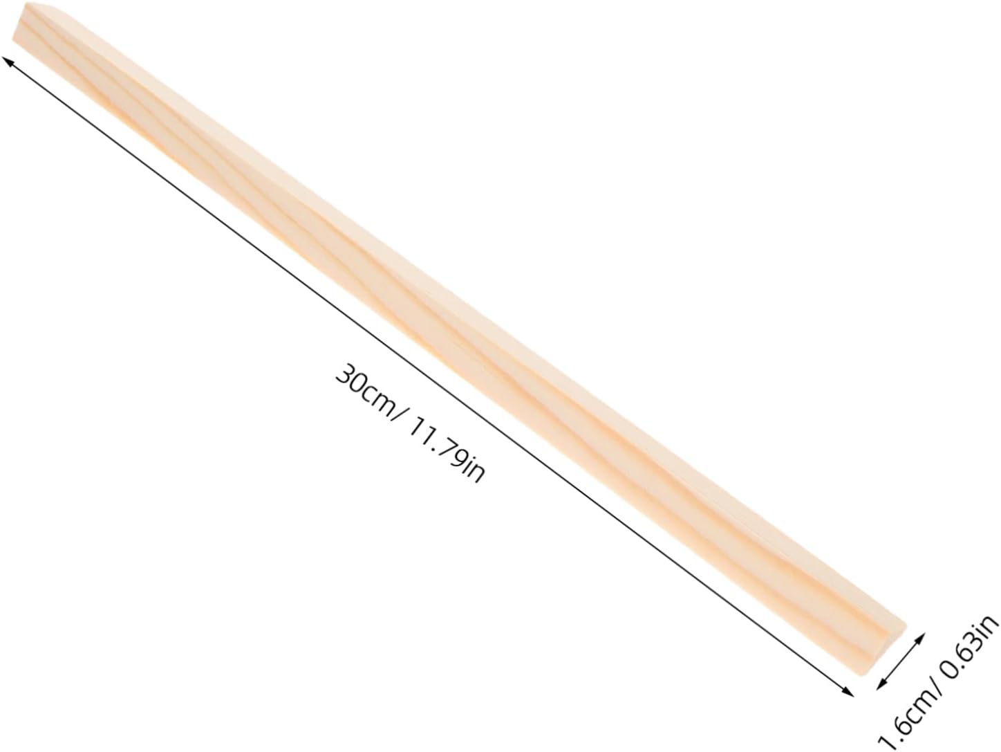 6Pcs Pine Wood Triangle Strips for Window Screen Edging DIY Craft Boards Decorative Trim Molding Easy to Install Wooden Planks for Models and Photography Props Side
