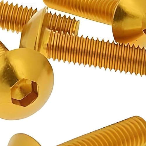 Vicma Fairing Screws hex Socket Head - Anodized Aluminum Gold - Set of 6 pcs - M5x20