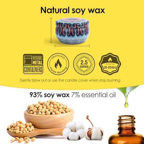 Scented Candles Gifts for Women, 12 Pack Candle Gift Set, Natural Soy Wax Aromatherapy Candles, Gift Sets Idea for Her, Girls, Friends, Mother's Day, Birthday, Valentines, Anniversary - Image 3