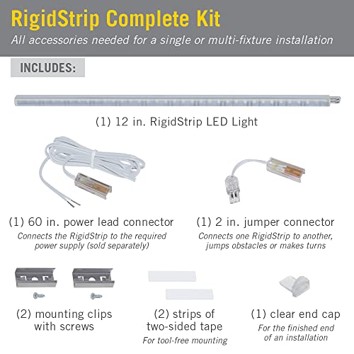 Image of Armacost Lighting RigidStrip 12V 12 inch Linkable LED Strip Light Diffuser Kit 3000K 311120