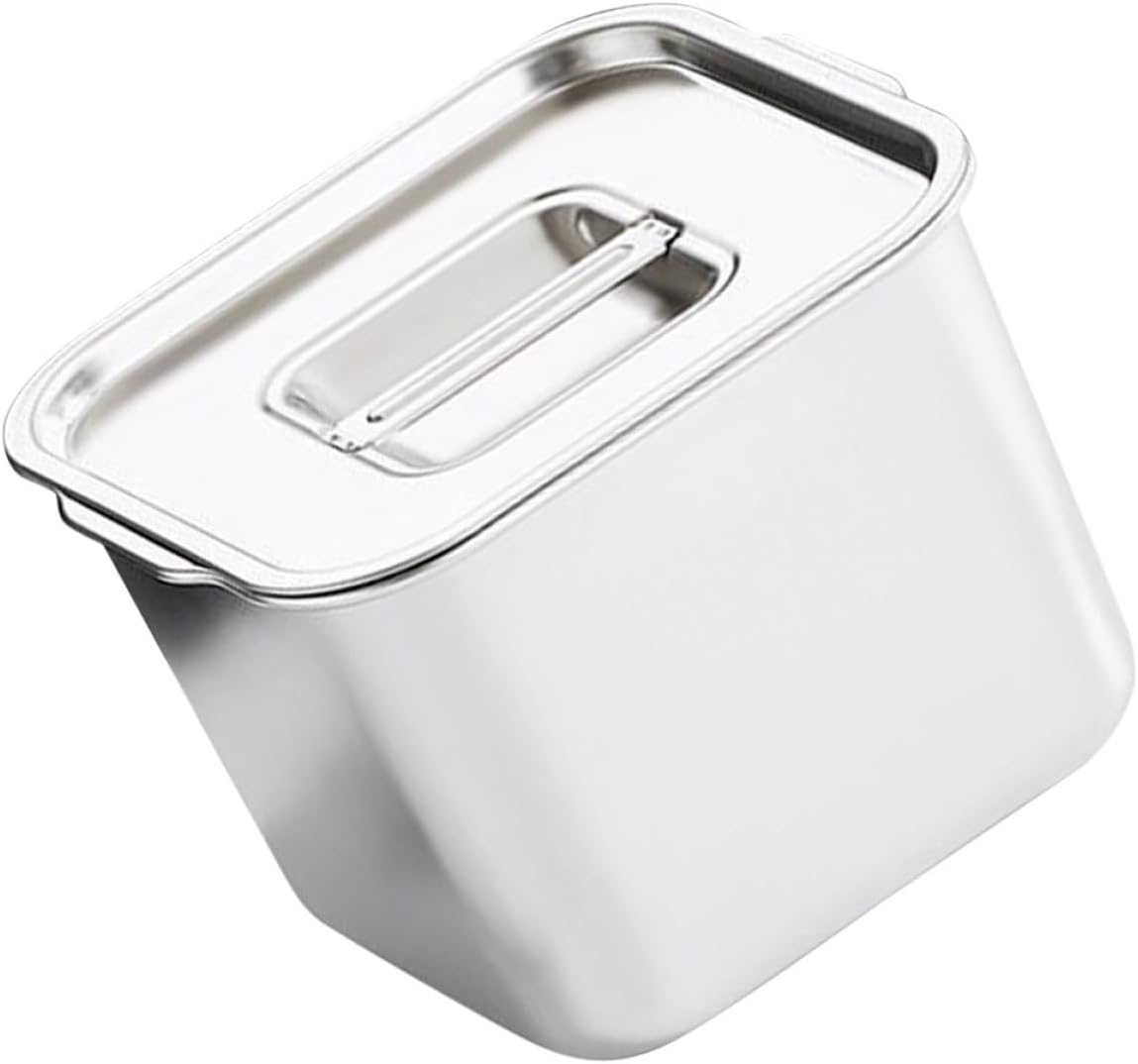 Stainless Steel Kitchen Condiment Jar with Lid Large Capacity Spice Holder Pot for Salt Pepper Sugar Storage Household Seasoning Container with Wide Opening Easy to Clean and Reuse