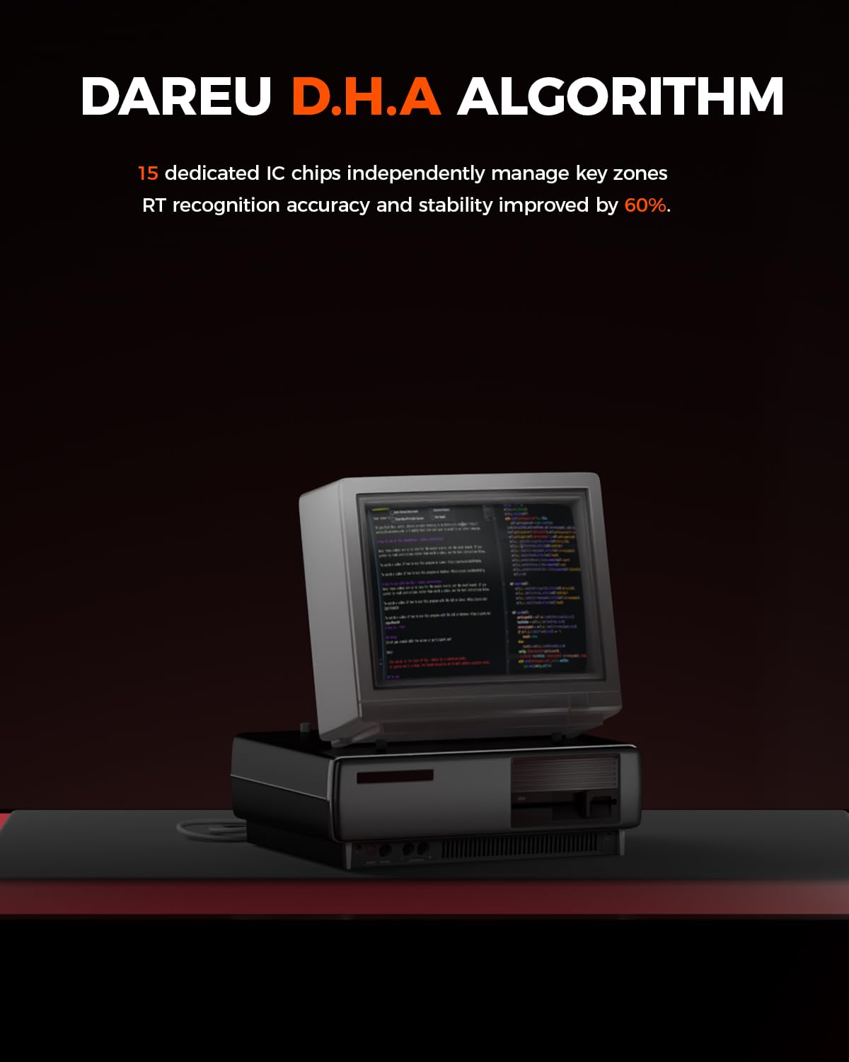 DAREU COOL60 klawiatura mechaniczna dla graczy 8K Hz Rapid Trigger, 60% z przezroczystymi klawiszami, 15 trybów RGB, precyzja RT 0,01 mm, regulowany skok klawiszy do komputerów PC/Mac (różowa)