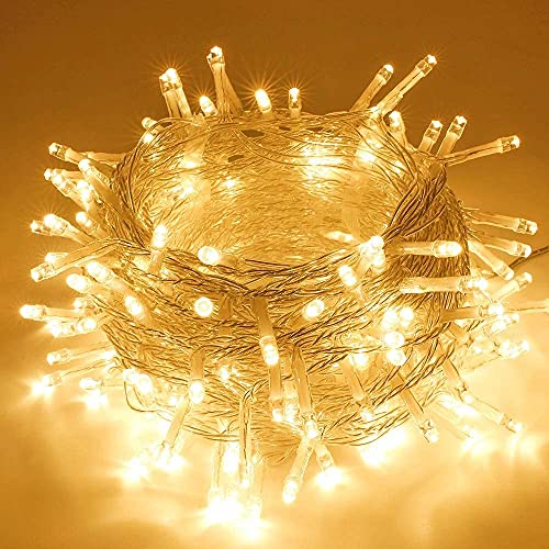 Image of 10 Meter 36 LED Warm White Fairy String Lights for Decoration | Plug & Play Energy Efficient Rice Lights for Home Room Diwali Bedroom Festival Decor (Warm White) Pack of 1