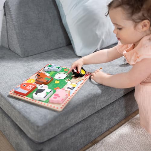 Image of Melissa & Doug Farm Wooden Chunky Puzzle (8 pcs) - FSC Certified (Pack of 12)