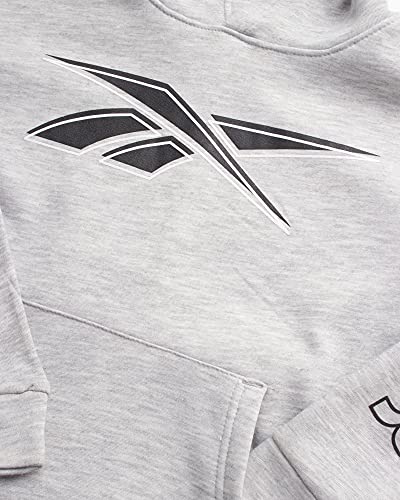 Reebok Boys' Sweatshirt - Fleece Pullover Fashion Hoodie Designs And Logos, Size 4, Heather Grey Reebok Vector #TOP2