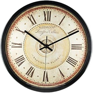 ALEENFOON 12 inch Quartz Retro Wall Clock 30cm Metal Shell Silent Non-ticking Vintage with Roman Numerals Wall Clocks for Living Room Bedrooms Office School