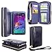For Samsung Galaxy Note 4 Case - Cellularvilla Pu Leather Flip Wallet Bag Pouch Case with Credit Card Slots Pockets Cover for Samsung Galaxy Note 4 Sm-n910s / Sm-n910c (Midnight Blue)