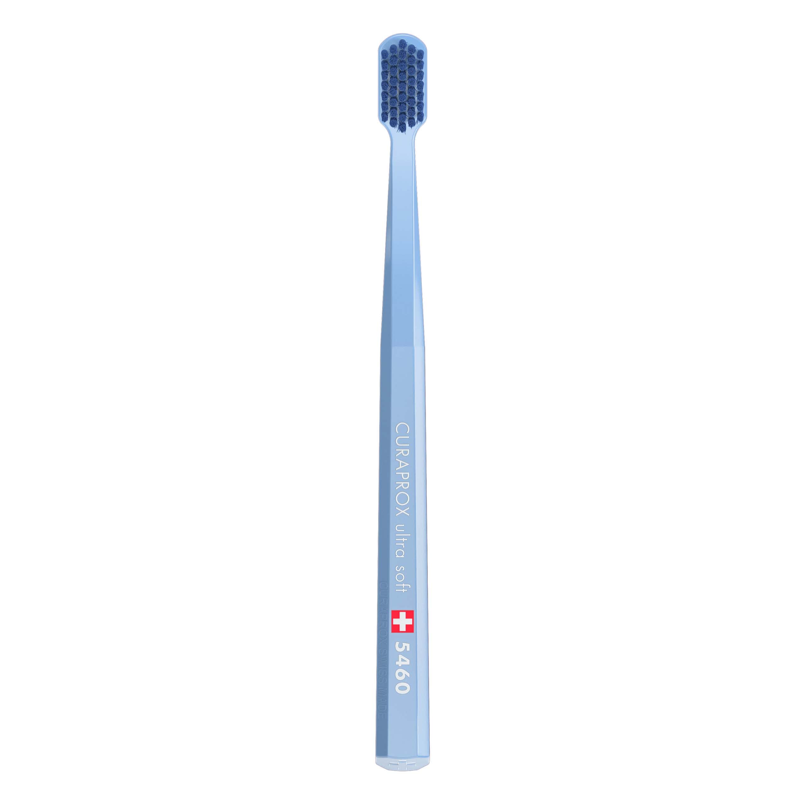 Curaprox CS 5460 Ultra-Soft Toothbrush | BPA-Free Manual Brush for Adults with 5460 CUREN® Filaments | Gentle Plaque Removal for Healthier Gums and Teeth – Sky Blue/Blue, 1 Pack