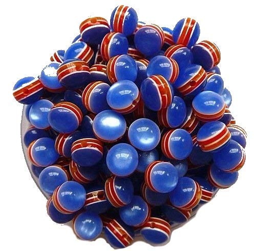 Db 50 Unidades Perlas espaciadores Azul con Rayas Rojas Blanco 5 mm para Decoración Accesorios para Decoración Accesorios Joyería, Pendientes, Pulseras