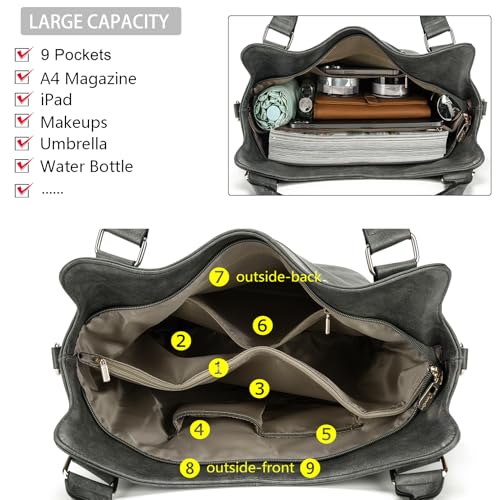Image of Crossbody Bags for Women Large Hobo Purse Shoulder Handbag Wallet Set 2PCS | Soft PU Leather,Total 9 Pockets,Large Capacity,with a Spacious Functional Wallet,Detachable Shoulder Strap,Stylish Design