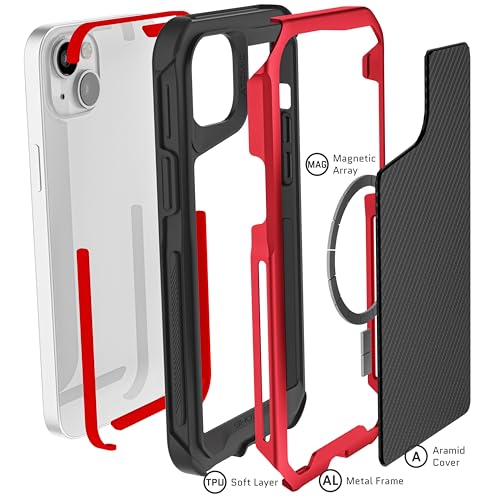 Coque aramide iPhone 14 Plus Ghostek Atomic avec cadre aluminium chic