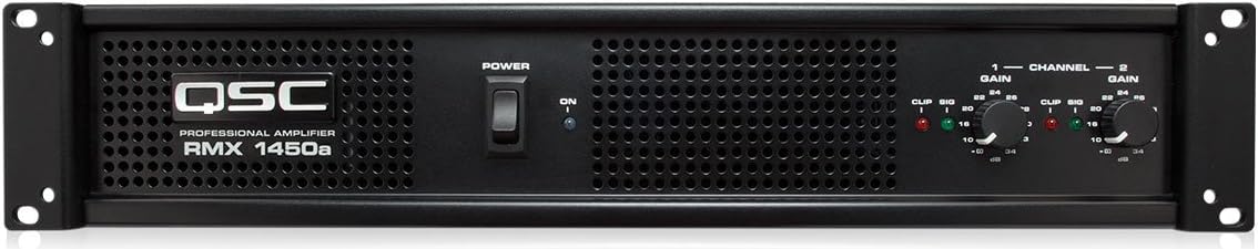 フロント view QSC RMX1450aステレオパワーアンプ Ampリファイアー