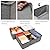 Criusia Foldable Underwear Drawer Organizer, Closet Dividers, Storage Box for Clothes, Socks (6 Bins, Gray)