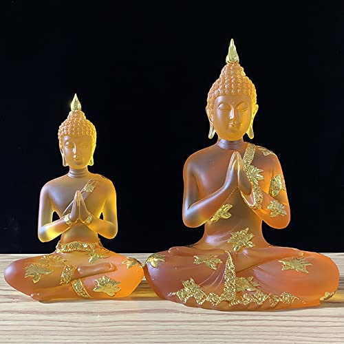 Estatua de Buda de Resina Cristal 7" Decoración Interior miniatura 5