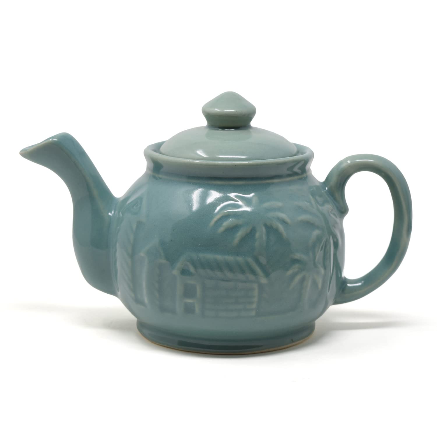 Goa Beach Inspired Medium Teapot Kettle with Spout Teapot for 2 or 4 500ml (Green)
