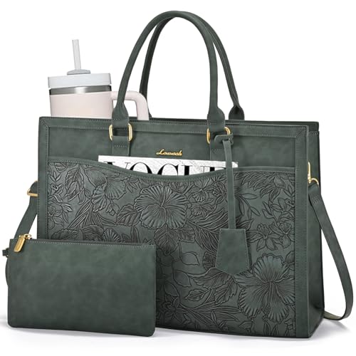 Image of LOVEVOOK Laptop Tote Bag for Women, Office Work Bag Briefcase fit for Laptop, Large Capacity Teacher Bag Handbag