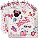 Unique Disney Iconic Minnie Mouse Beverage Paper Napkins | 5' x 5' | 16 Pcs