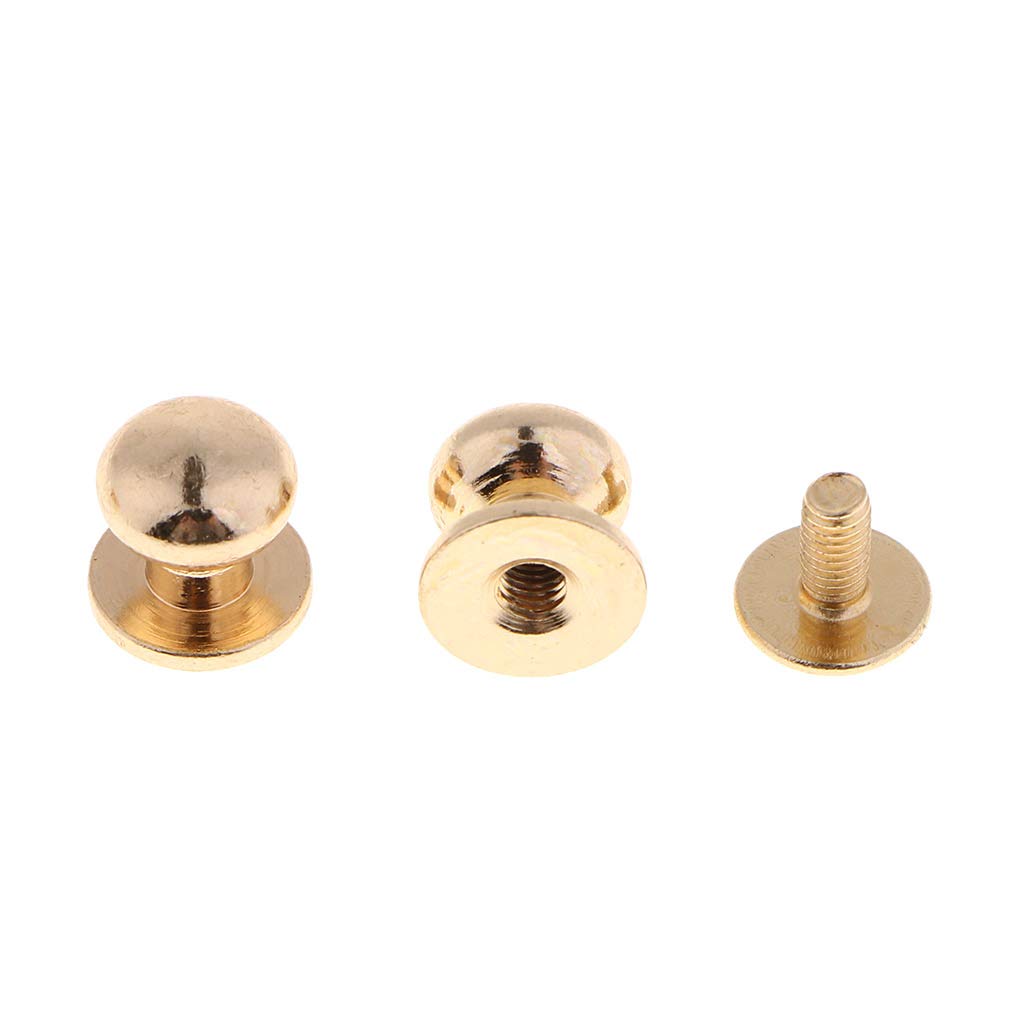 Screw Bag Rivets Leather Bag Screwback Rivets 10pc Solid Brass Chicago Screws - Round ...