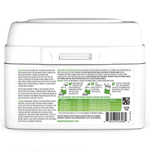 image for Happy Baby Organics Infant Formula, Milk Based Powder with Iron Stage 