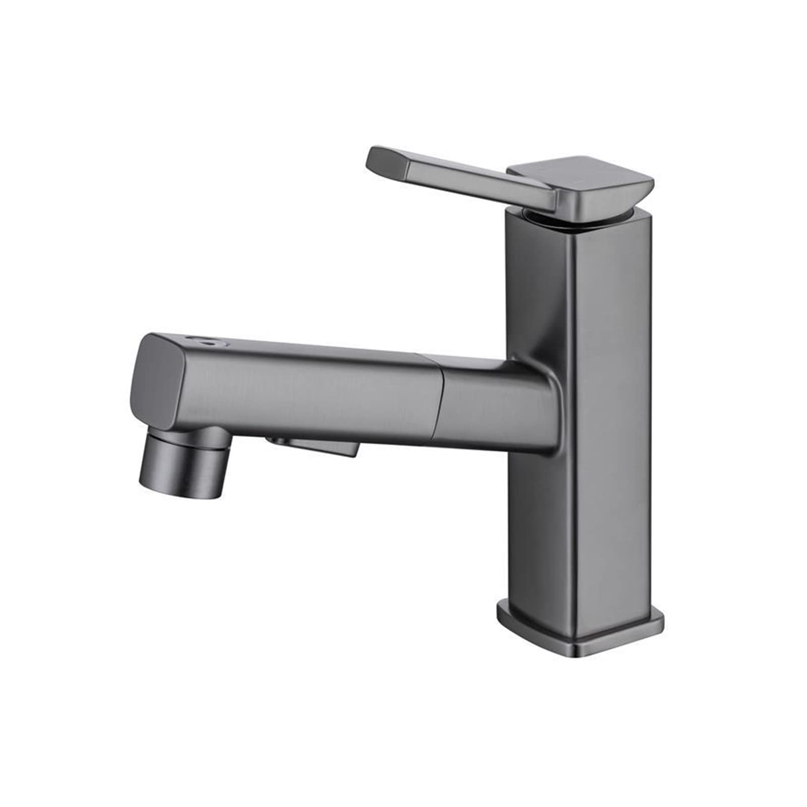 Mitigeur de lavabo gris à 3 modes avec bec extractible pour robinets de salle de bains - 6