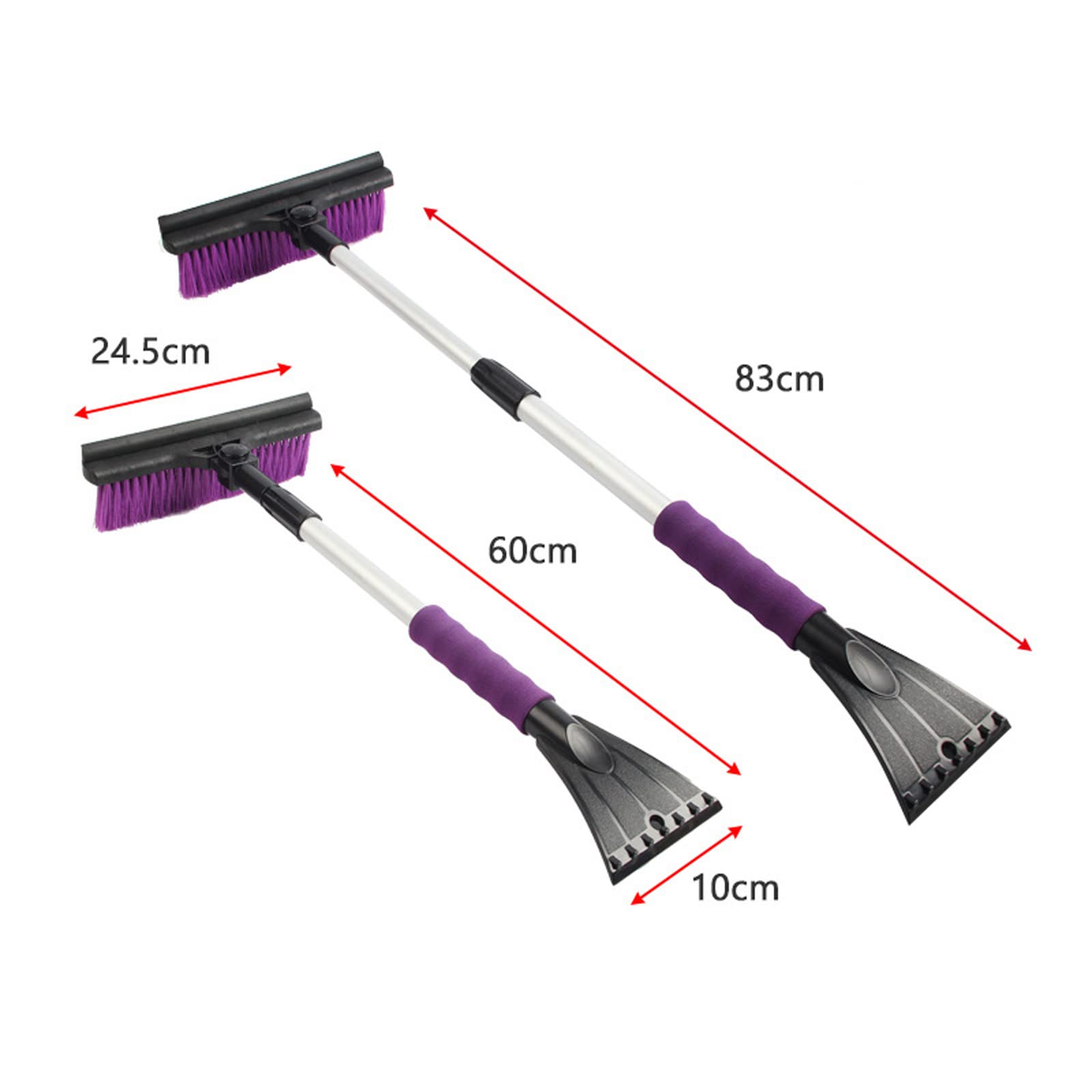 Brosse à Neige Grattoir à Glace Pelle à Neige Grattoir à Glace pour Pare-Brise de Voiture, 23,6" à 32,6" Brosse à Neige Extensible, Grattoir à Neige télescopique pour Voiture Automobile S